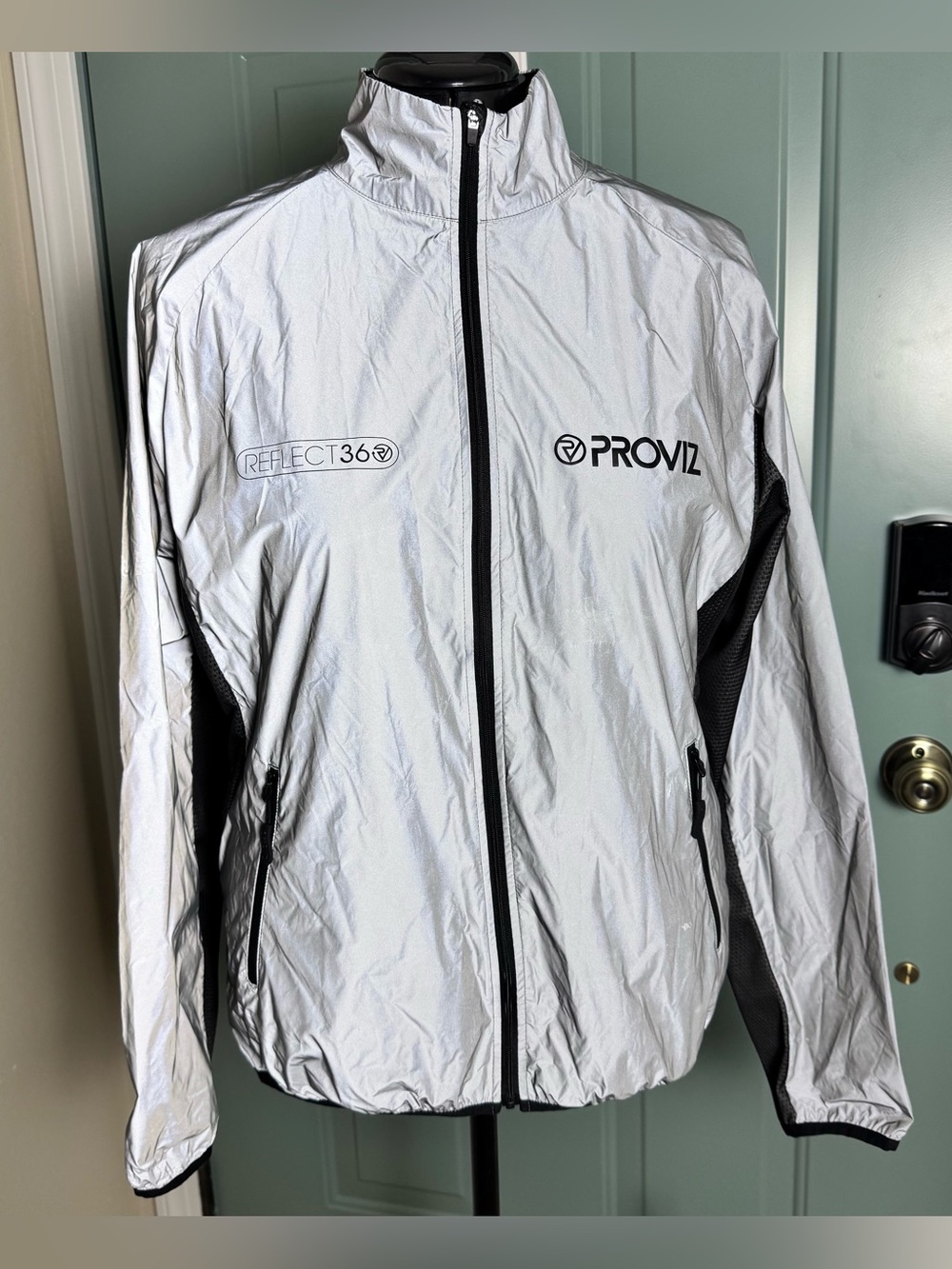 Proviz Reflect360 Reflective Jacket Size L Cycling Running Gray Full Zip